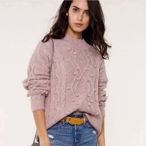 Heartloom Pink Cable Knit Sweater